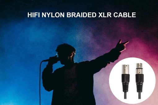 Cable XLR KINXIYU de 30 FT, 3 Pin Trenzado de Nylong Balanceado XLR Macho a Hembra para Microfono DMX (Conductores de Cobre Puro) - Imagen 7