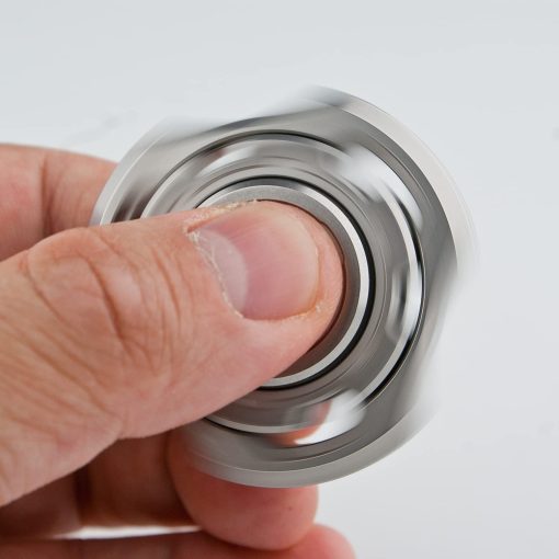 DjuiinoStar High-end Fidget Spinner, Diseño unico de Doble Rodamiento, Mecanizado CNC con Precision (Acero Inoxidable), Juguete Premium EDC DFS-01 - Imagen 9