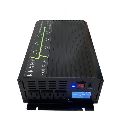 Inversor de Corriente Onda Sinusoidal Pura KRXNY 1000W 12V DC a 110V 120V AC 60HZ con Puerto USB para Auto/Casa Sistema Solar - Imagen 3