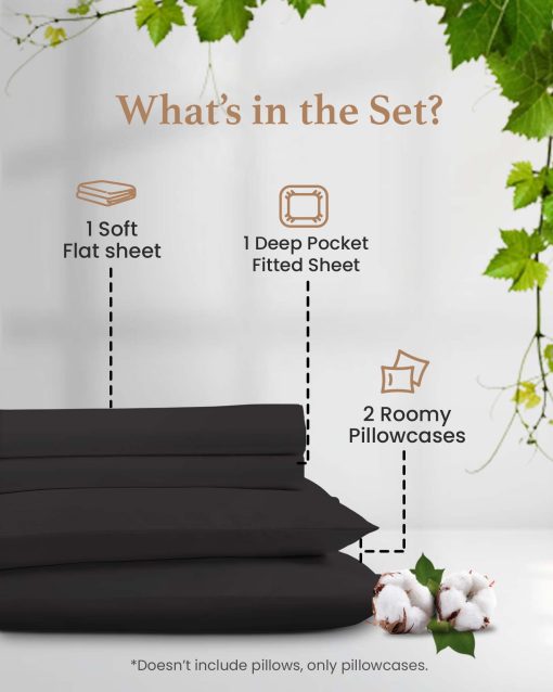 Juego de sabanas RV Short King 600 TC Dark Gray 72 x 75, 100% algodon egipcio, 4 piezas, sabanas para cama de RV extra suaves, bolsillos profundos de 16", sabanas de camping para RV - Imagen 3