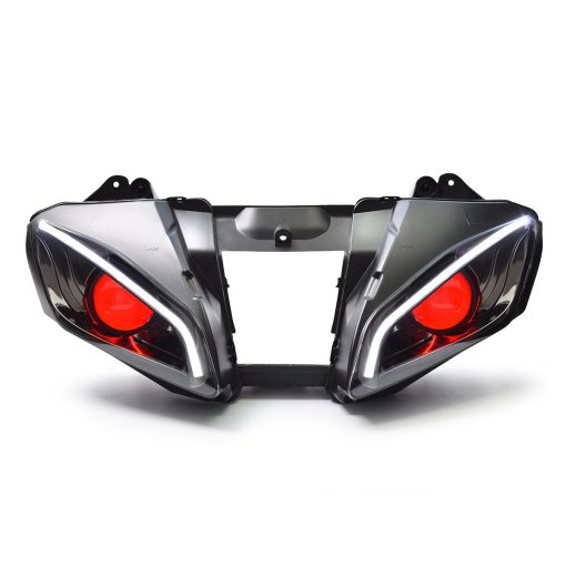 Ensamblaje de Faro LED para YZF R6 2006-2007, Faro Delantero con Luz Alta Baja, DRL y Senal de Giro ambar (Rojo) - Imagen 2