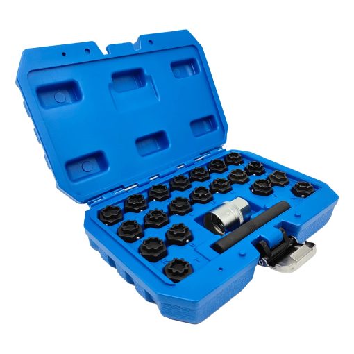Kit de Llave de Bloqueo de Rueda JEUCLEL de 22 Piezas Compatible con Audi 2002-2012, Adaptador de Llave de Tuerca de Bloqueo de Rueda, Herramienta Removedora de Tuerca Antirrobo de Rueda, Removedor de Tornillos Antirrobo - Imagen 6