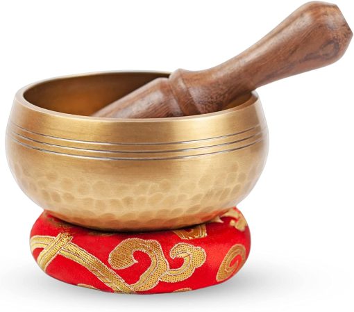 Set de Cuenco Tibetano de Bronce - Grado Maestro de Sanacion - Tono Puro por Himalayan Bazaar (3.5") - Imagen 6