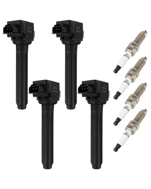 Bobinas de Encendido ECCPP UF814 con 4 Bujias de Iridio, para Mitsubishi Outlander 2.4L 2014 2015 2016 2017 UF814 C-911, 49114