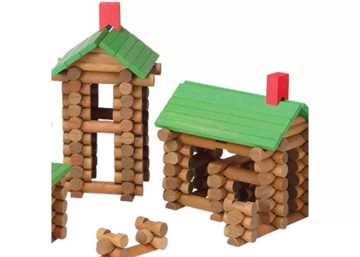 Conjunto de Construccion de Madera Tumble Tree Timbers - 450 Piezas. Construye Cabanas de Troncos. Juguete Educativo STEM - Imagen 3