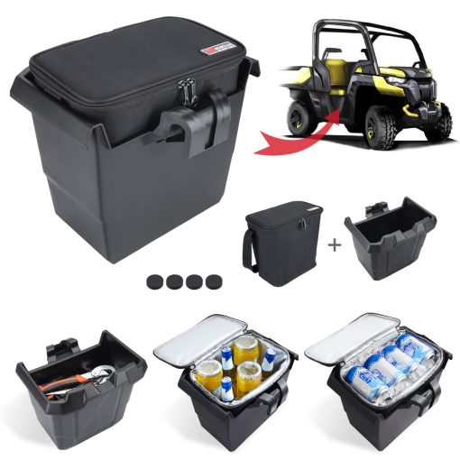 Defender Center Underseat Storage Bin+Portable Ice Chest Cooler, Compatible with Can Am Defender/Defender Max 2016-2022 Replace OEM #715003446 - Imagen 2