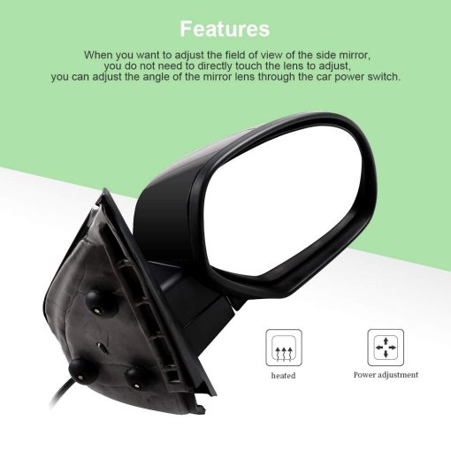 Espejo retrovisor lateral SCITOO lado del pasajero compatible con Chevy Avalanche 1500, Chevy Suburban 1500 2500, GMC Yukon, GMC Yukon XL 1500/Denali/2500 GM1321325 Potencia Calefaccion - Imagen 4