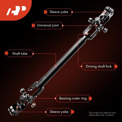 Eje de Direccion Inferior A-Premium Eje de Columna de Direccion Compatible con Ford E-250 Econoline 97-02, E-350 Econoline 98-98, E-350 Super Duty 99-08, E-450 Super Duty 04-08, Reemplazo # F7UZ3A525AA GC2Z3B676A - Imagen 3