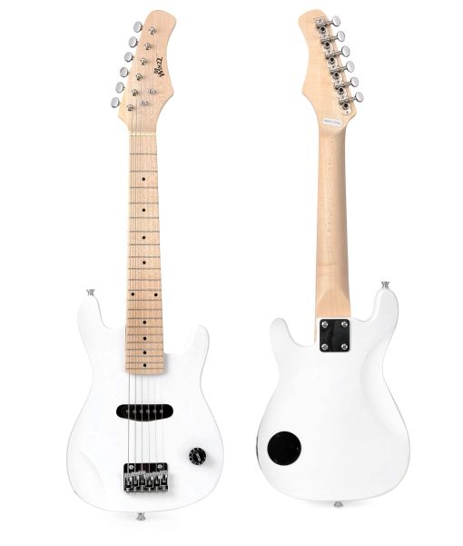 Guitarra Electrica Infantil WINZZ EGM100 de 30 Pulgadas con Kit para Principiantes, Diestro, Blanco - Imagen 7