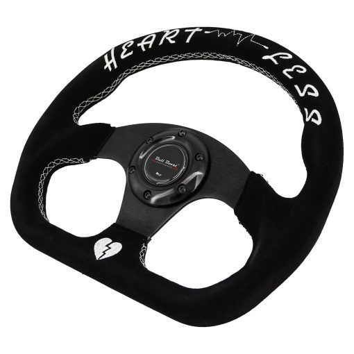 Volante de Direccion de Alto Rendimiento Flat Quadro 6 Pernos Para Volante de Carreras Deportivas JDM Gamuzado Heartbreak - Imagen 3