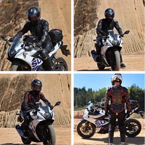 Chaqueta protectora de motocicleta, armadura completa de cuerpo completo, equipo de seguridad protector ATV, chaqueta de proteccion de carreras de motocross para hombres y mujeres para motocicleta todoterreno, ciclismo, esqui, patinaje - Imagen 9