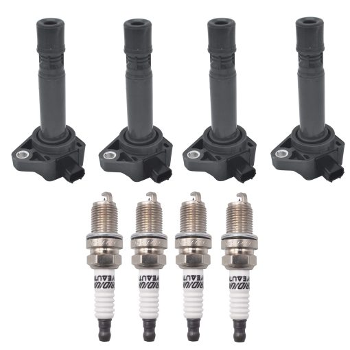 Conjunto de Bobina de Encendido de Bujia de Iridio OYEAUTO Compatible con Honda Civic 2006 2007 2008 2009 2010 2011 1.8L - Juego de 4