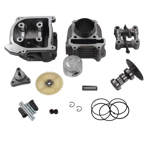 Kit de Reconstruccion de Cilindro GY6 Kymlaa 100cc para 69mm Valvula 49CC 50CC 139QMB Scooter de Moped Motor de 50mm con Juego de Actualizacion de Eje de Levas Bobina de Encendido Racing CDI de 6 pines Bujia de Alto Rendimiento Resorte de Embrague - Imagen 2