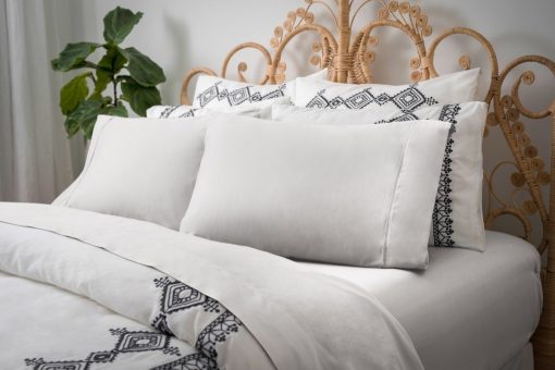 Juego de sabanas Magnolia Organics Dream Collection - Individual, Blanco