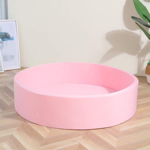 TRENDBOX Extra Large Soft Foam Ball Pit 51.2 x 11.8 in Piscina Redonda de Bolas de Espuma para Niños Paredes Gruesas y Seguras - Rosa Claro - Imagen 6