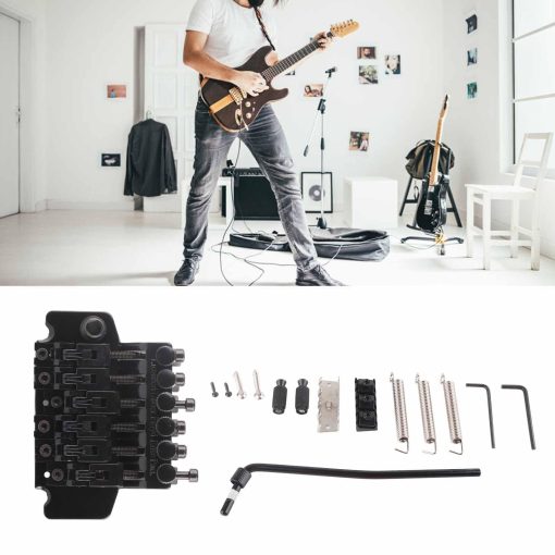 Sistema de Puente de Tremolo de Bloqueo Doble para Guitarra Electrica Compatible con Estilo ST (Negro) - Imagen 7