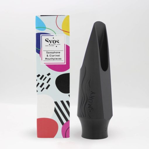 Boquilla para saxofon tenor Syos, modelo Smoky, Abertura de boquilla 5, Negro Profundo, Mejora el sonido de tu saxofon con esta boquilla tenor dark and warm, facil de tocar