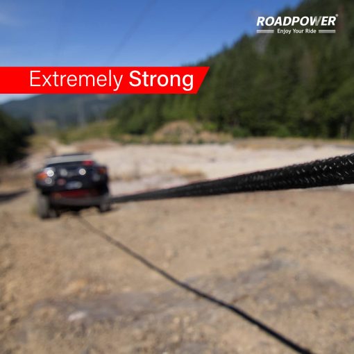 Cuerda de Recuperacion Cinetica ROADPOWER 1 pulgada x 30 pies - con Bolsa Guantes y 2 Piezas de Soporte Suave - Kit de Recuperacion Resistente para UTV, ATV, Camion, Automovil (14 Toneladas/35000 Lbs, 1 pulgada x 30 pies) - Imagen 9