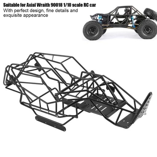 Chasis de Vehiculo RC, Accesorio de Coche RC Estructura de Jaula de Metal Negro Apto para Wraith 90018 1/10 Escala Coche RC - Imagen 3