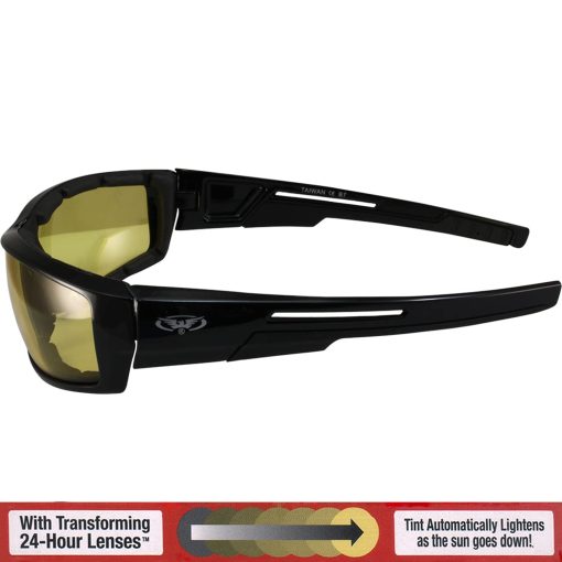 Conjunto de 2 Gafas de Sol para Motocicleta Global Vision Sly 24-Hour Amarillo a Humo y Humo a Transparente Lentes Fotocromaticos - Imagen 8