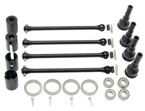 Parts for Traxxas Maxx WideMaxx Driveshaft 8996X Conjunto de Eje de Transmision de Acero CV Ensamblado Mejora de Repuesto(Negro) - Imagen 4