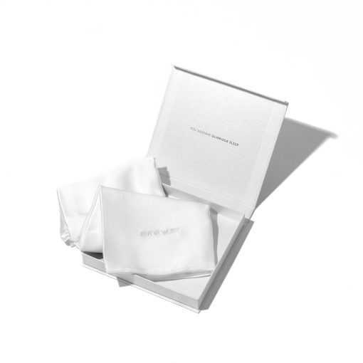 Funda de Almohada de Seda Drowsy - 100% Seda de Morera Pura - 22 Momme 6A Fibras de Alta Calidad - Beneficios para la Piel, el Cabello y el Sueno - Apertura de sobre (King, Perla de Akoya) - Imagen 6