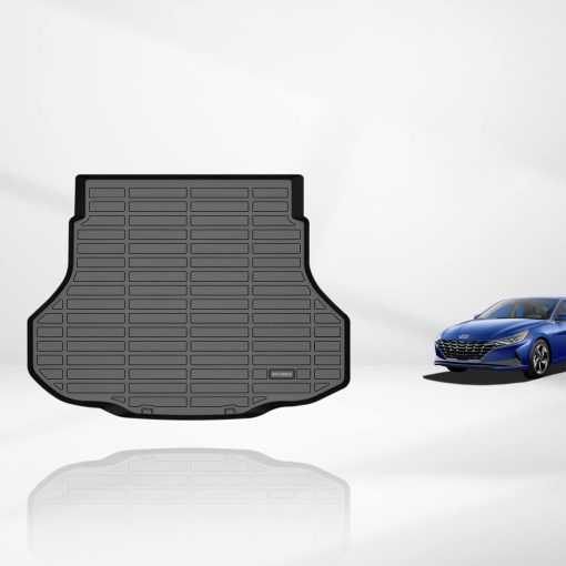 Forro de carga todo clima KELCSEECS para Hyundai Elantra & Elantra N & Elantra Hybrid 2024 2023 2022 2021 Tapete de piso de coche a medida (Tapete de maletero) - Negro