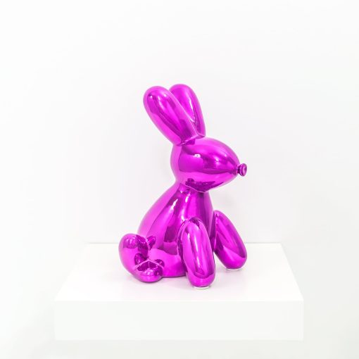 Alcancia de Ceramica con Forma de Conejo Hecha Por Humanos, Elegante y unica con Acabado Brillante - Rosa - Imagen 2