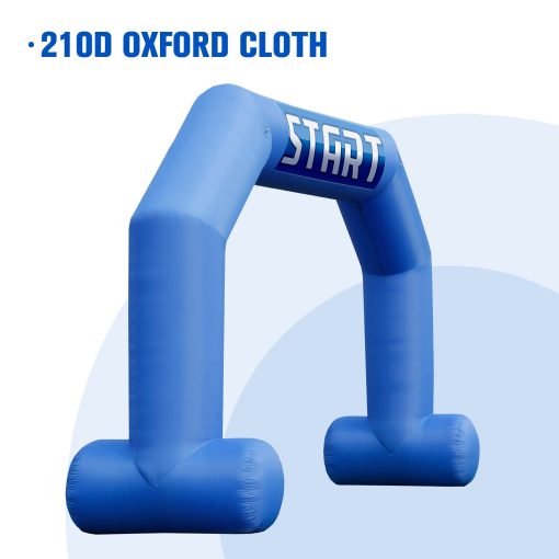 Arco Inflable TKLoop de 20 pies Azul con Banderas de Linea de Salida y Meta y Soplador Potente, Arco Inflable Hexagonal para Carreras Publicidad al Aire Libre Comercio - Imagen 3