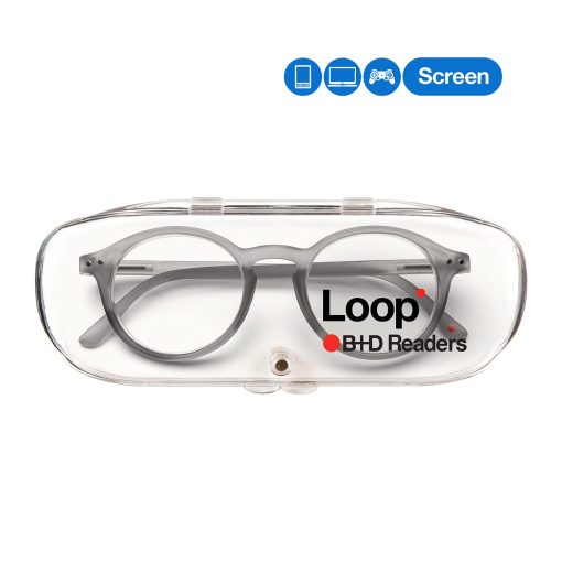 Lentes de Lectura Bloqueo de Luz Azul Loop Readers B + D PC gris con touch suave - +3.00 - Imagen 3
