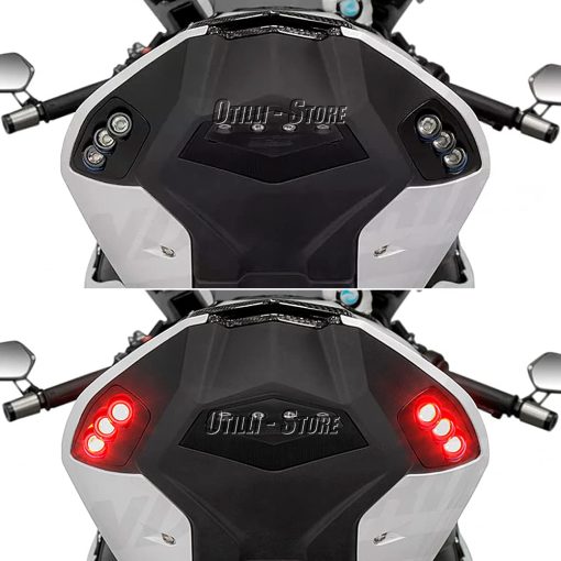 Luces indicadoras de giro traseras LED para motocicleta para BMW S1000RR 2020-2022 Luces intermitentes de senalizacion de giro de motocicleta Luces traseras de reemplazo (Negro) - Imagen 3