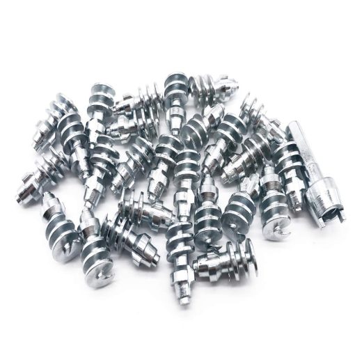 Punta de neumatico con tornillo, clavos para neumaticos, Marrkey 100PCS Puntas de carburo de acero [Antideslizante de seguridad] Clavos de nieve para neumaticos de rueda para Cargadores, Tractores, Camiones de direccion deslizante MS1911 (11 x 22.8mm)