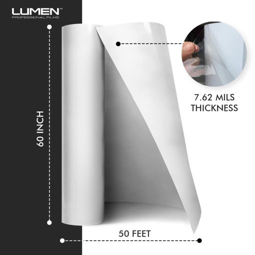 Pelicula de Proteccion de Pintura Transparente Lumen Elite - 60" x50' TPU de Calidad Superior, Avanzada Anti-Amarilleo, Autocuracion Elite, Proteccion UV Mejorada, Hasta 10 Anos de Durabilidad Pelicula Premium PPF para Automoviles - Imagen 3