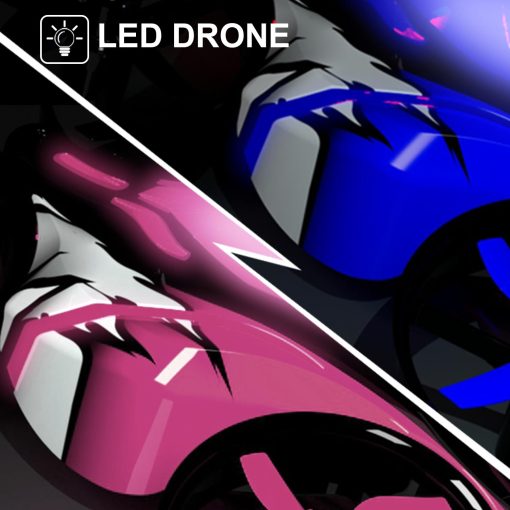 UNTEI 2 En 1 Mini Drones para Ninos Drone Control Remoto con Modo Terrestre o Modo Vuelo, Luces LED, Hovering Automatico, Flip 3D, Modo sin Cabeza y 4 Baterias, Juguetes Regalos para Ninos Ninas (Azul y Rosa Puerto 2 Paquetes) - Imagen 2