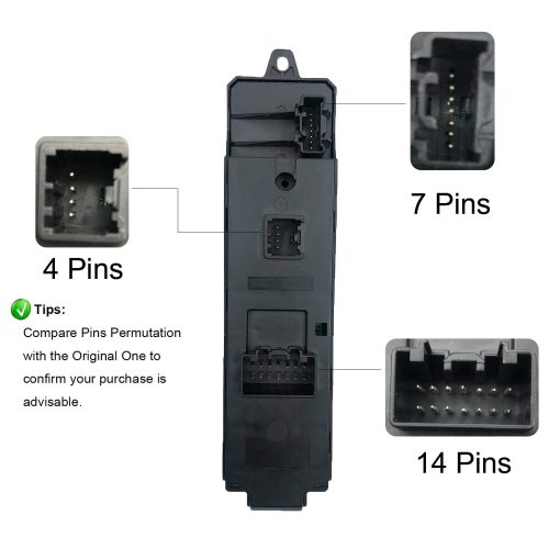 ORIGINSUN GS3L-66-350C Interruptor Maestro de Ventana para Mazda 6 2009 2010, CX-7 2007-2012 GS3L-66-350 GS3L66350 - Imagen 3