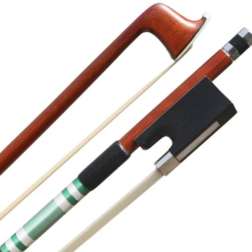 Arco de violin 4/4 tamano completo de madera de IPE de Brasil modelo frances clasico arco redondo para violinistas maestros de violin profesionales de estudiantes