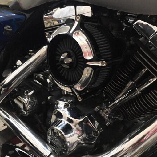 Filtro limpiador de aire para Harley Sportster Softail Touring Street Road King Glide Dyna para filtro de admision de aire Harley Davidson (Contraste Gris - Filtro, D-Para M8 Touring/Softail 2018-UP) - Imagen 3