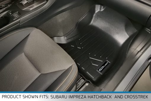 Juego de tapetes negros SMARTLINER a medida para la primera fila de Subaru Impreza/Subaru Crosstek 2018-2023 - Imagen 3