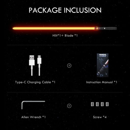 Sable de luz personalizado para adultos, Duelale Ligero con Oscilacion Suave LED Recargable, 9 Sonidos, Cambio Infinito de Color RGB, Soporte para Duelale Pesado - Negro - Imagen 6