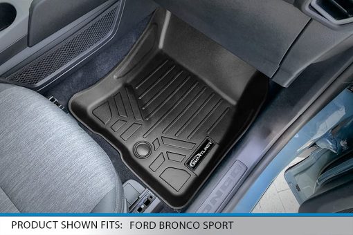 Juego de alfombrillas de suelo personalizadas para todas las condiciones climaticas en negro para Ford Bronco Sport 2021-2022 - Imagen 3