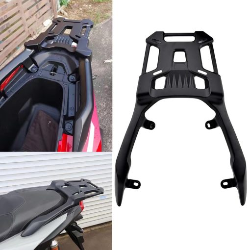 Estanteria de Almacenamiento Trasera para Motocicleta para H-onda ADV160 ADV 160 ADV-160 2023 2024, Bandeja Extendida de Aluminio para Caja Superior del Tronco con Soporte de Portaequipajes Trasero para Carga de Silla de Montar (No.2)