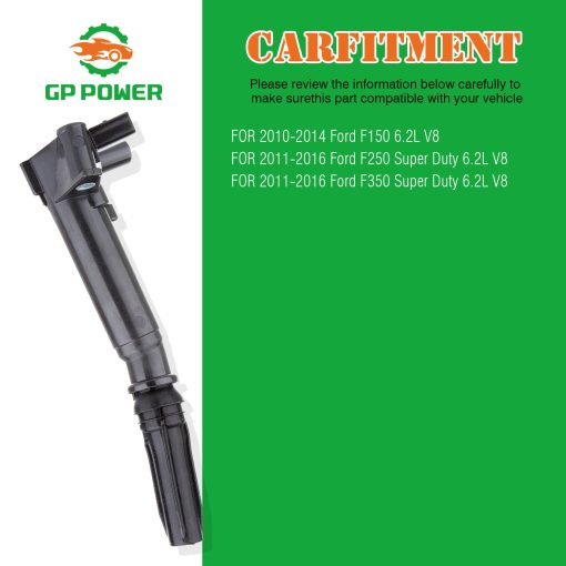 Bobina de Encendido GP POWER Para UF631 UF639 AL3Z-12029-A AL3Z12012B DG525 DG526 Lado del Conductor *4 + Lado del Pasajero *4 Compatible con Ford F150 F250 F350 Super Duty E350 E450 LOBO 6.2L V8 - Imagen 4