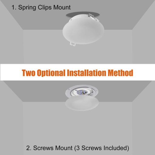 Facon 4.5 pulgadas LED RV Puck Light, DLFST4-008, luces de techo LED empotradas de aluminio completo, luz interior de 12V para RV, autocaravanas, remolques de camping, barcos (paquete de 6) - Imagen 6