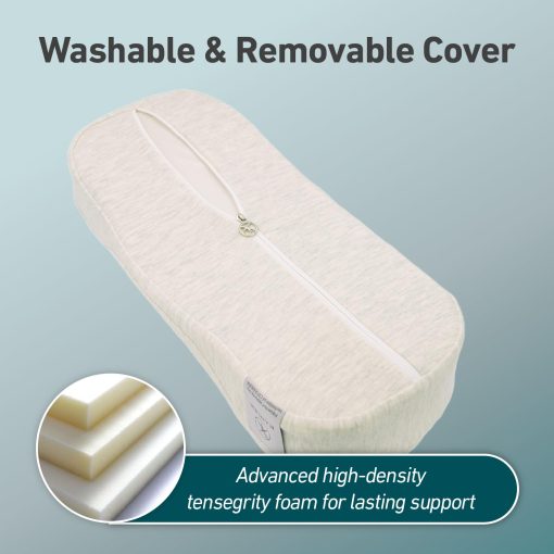 Almohada Portatil Kanuda Mini - Almohada Ortopedica Portatil para Soporte de Cuello, Facil de Transportar Espuma Viscoelastica Refrescante de Diseno Ergonomico para Durmientes de Lado y Espalda - Beige - Imagen 5