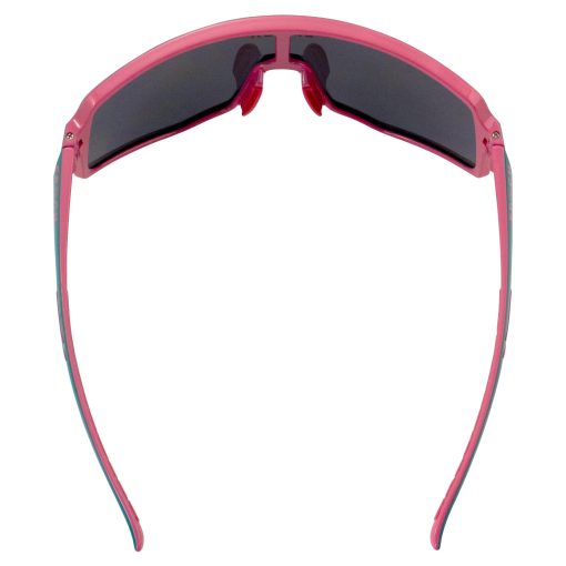 Gafas de Sol Deportivas para Motocicletas Epoch Eyewear L2 Envoltura de Lentes unica Marco de Teal/Rosa con Lentes de Espejo Rosa - Imagen 4
