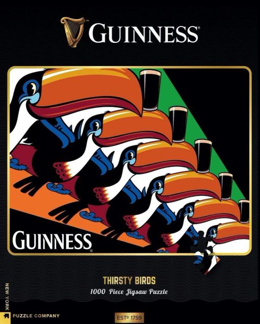 Puzzle de 1000 Piezas de New York Puzzle Company - Guinness Thirsty Birds