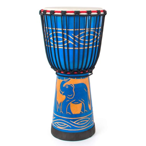 Tambor Djembe Africano lotmusic, 9.5'' Tambor de Congo de Caoba Tallado, Tambor Profesional Bongo con Parche de Cabra - Imagen 6
