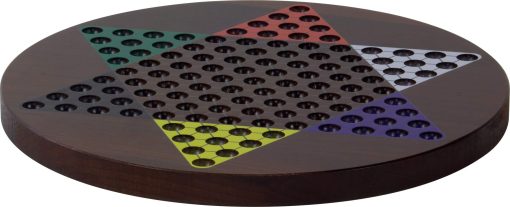 Tablero de Damas Chinas en Madera de Arce Oscuro Impreso - Hecho en USA - Imagen 3