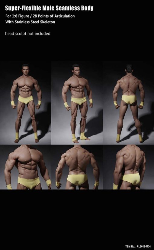 Figura de Accion Male Muscular Escala 1/6 Cuerpo Super Flexible sin Cabeza PL2016-M34 - Imagen 5