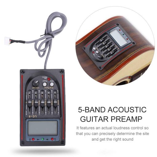 EQ Ecualizador de Pastilla para Guitarra Acustica Bnineteenteam de 5 Bandas con LCD - Imagen 2